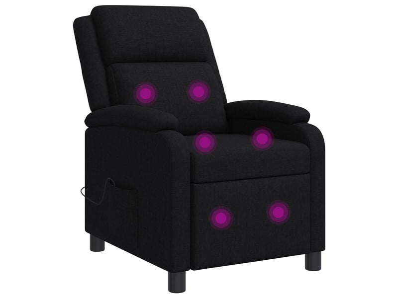  Vidaxl fauteuil de massage inclinable noir tissu  - Conforama A