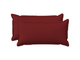 Lot de 2 coussins avec oreiller, coussins décoratifs houten bordeaux lin synthétique cf51148