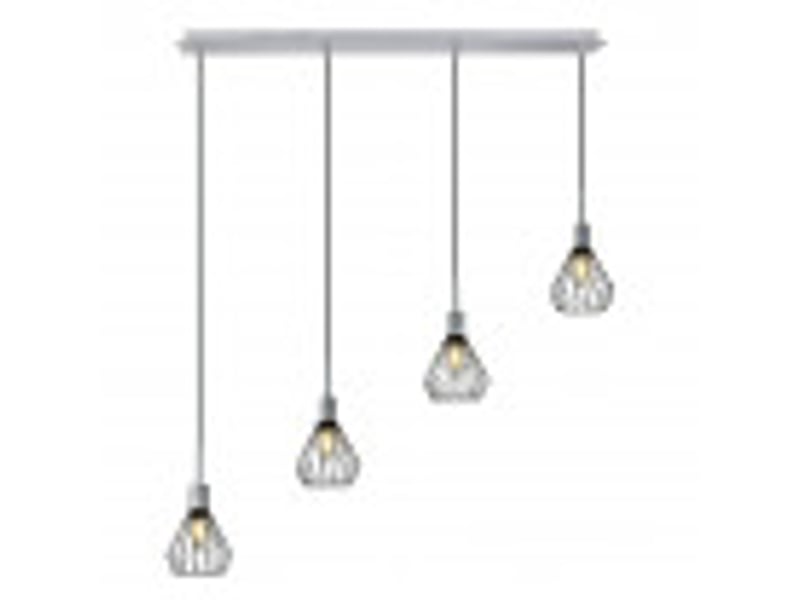  Fabrilamp san petersburgo, suspension, moderne, 4 x e14, noirchromé, 50-150 x 83 x 13 cm 153594052 - Conforama D