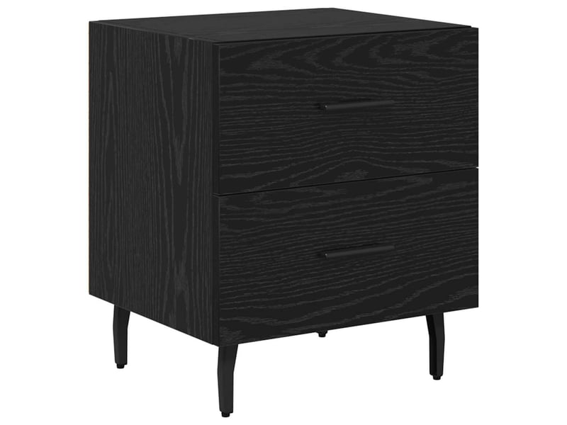 Table de chevet - cabinet de chevet - table de nuit 2 pc chêne noir 40 x 35 x 47,5 cm - Conforama D
