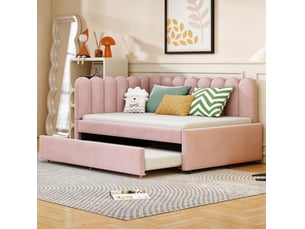 Lit gigogne 140x200 cm VIVRYN coloris rose