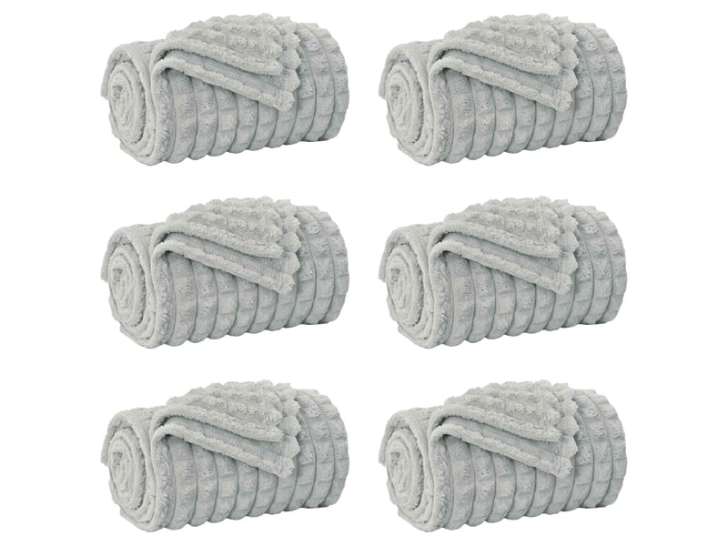  Couverture jetée de canapé 6 pcs gris 270x240 cm 9.93 kg toison  - Conforama A