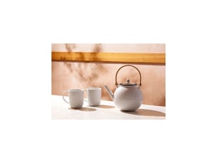 Théière bodum douro 1,5 l en porcelaine blanche avec filtre inox