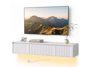 Meuble tv coloris blanc 120 cm <strong>PANGIVO</strong>  <strong></strong>