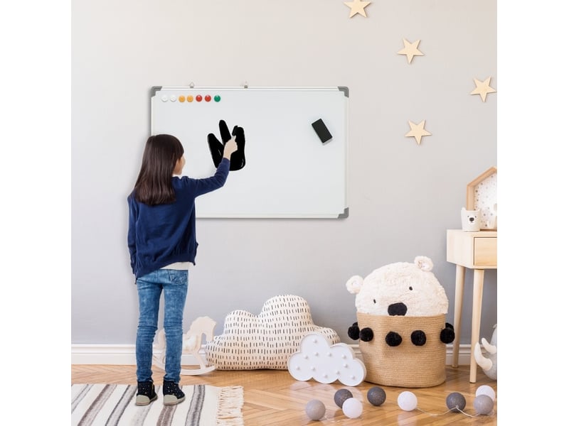  Tableau blanc magnétique 90x60 cm blanc  - Conforama B