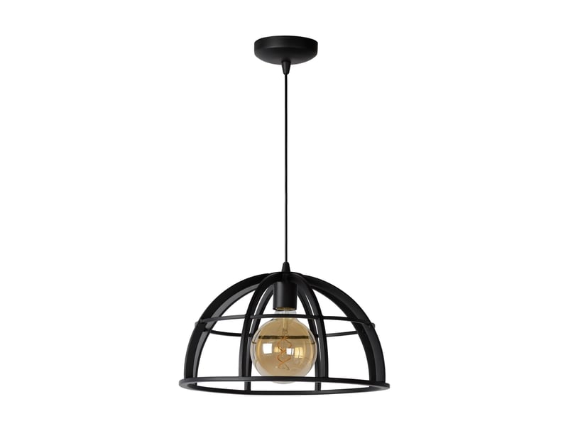 Suspension diam. 40 cm 1xe27 dimmable métal noir - lucide - dikra  - Conforama B