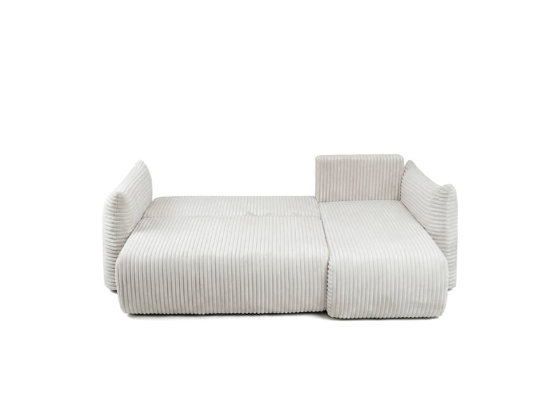  Canapé d'angle floti mini, pour salon, avec fonction couchage, tissu tilia, beige (03)  - Conforama R