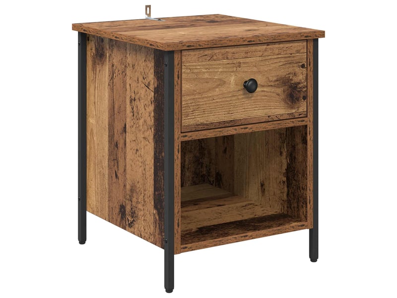 Table de chevet - cabinet de chevet - table de nuit bois ancien 40 x 42 x 50 cm bois d'ingénierie - Conforama A