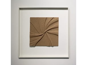Tableau peinture à l'huile relief en mousse carré cadre aluminium -