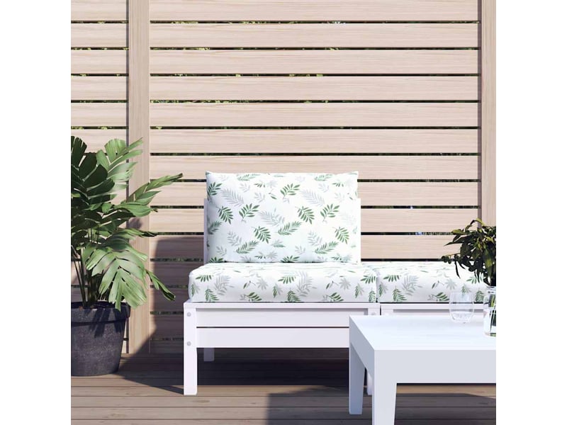  Lot de 2 coussins de palette, coussins de canapé motif de feuilles tissu oxford cf59570  - Conforama B