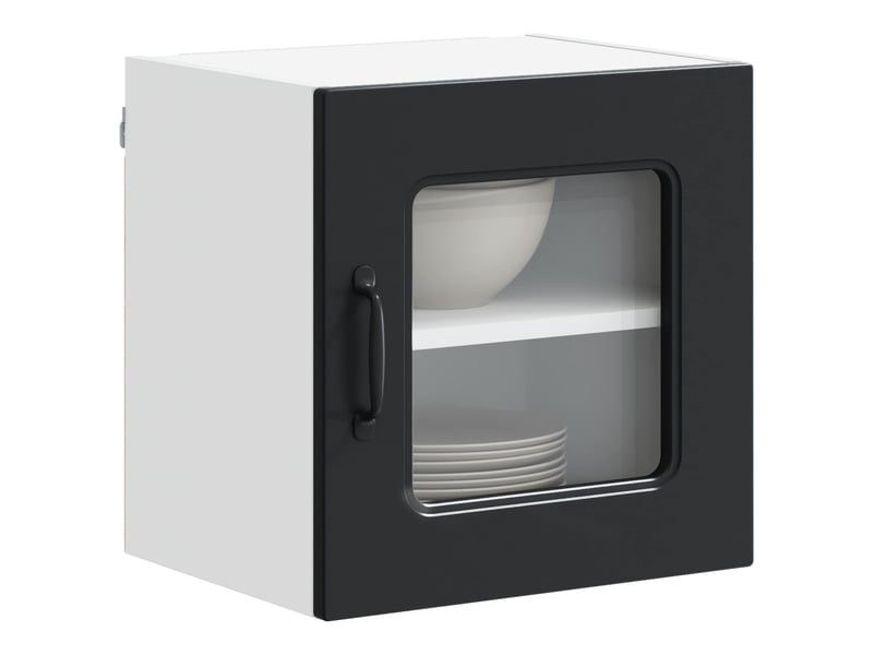  Meuble mural de cuisine | armoire de cuisine noir 40x31x40cm shl7387  - Conforama C