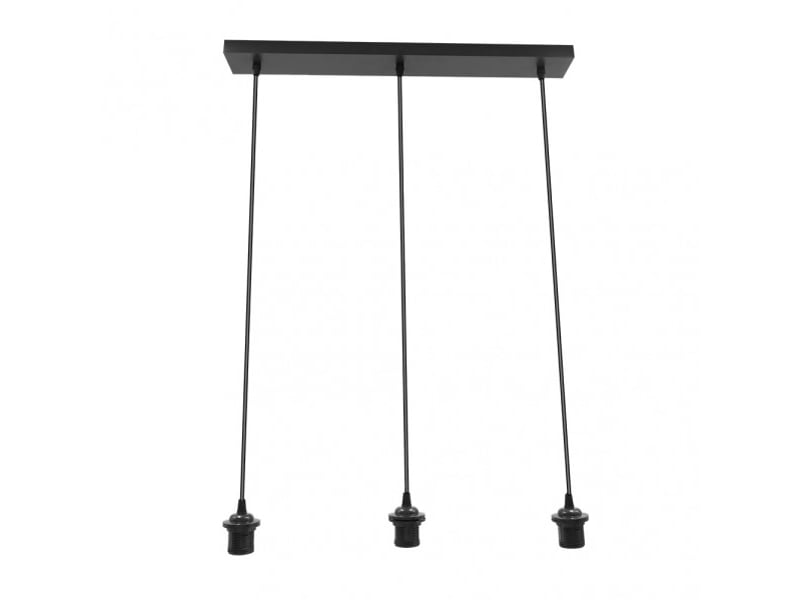  Armature de rampe de plafond fabrilamp nia noir 3 x e27 réglable 15-105 cm 60x6 cm 201293R09 - Conforama A