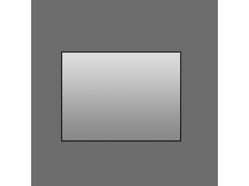 Miroir de salle de bains 60x80 cm en verre avec cadre aluminium noir  - Conforama A