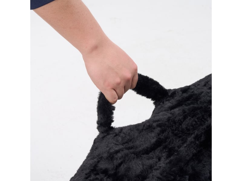  Fauteuil poire géant 123x97x73 cm avec coussin noir  - Conforama D