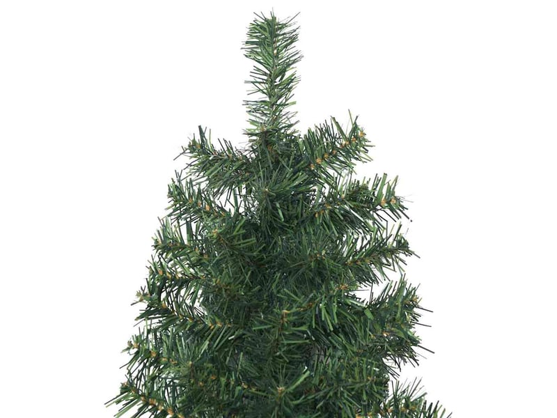  Sapin de noël - arbre de noël mince avec support 210 cm pvc  - Conforama D