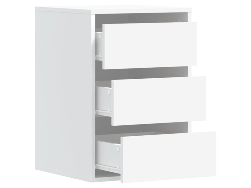  Commode chambre adulte, commode d'angle blanc 40x41x58 cm bois d'ingénierie  - Conforama E