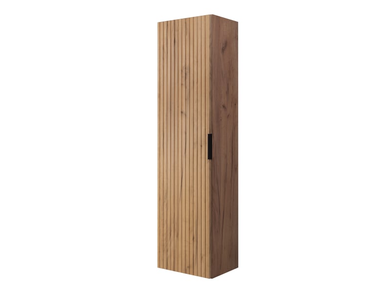 Meuble colonne suspendu de salle de bain flow chêne 35 x 136 cm - Conforama D