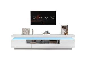 Meuble tv coloris blanc 175 cm   