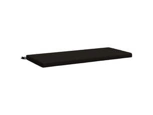 Coussin de banc, coussin d'assise, coussin de canapé soest 100 % polyester noir 110 x 50 x 5 cm cf53401