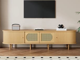 Meuble tv coloris bois clair 180 cm <strong>SEYAKANY</strong> <strong></strong>