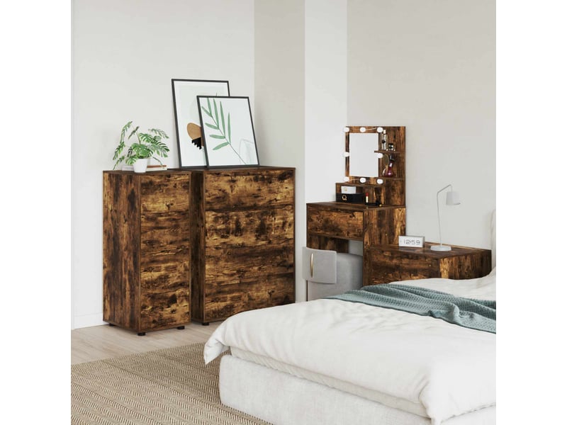 Armoire de rangement, commode de rangement 40 x 48 x 105 cm bois d'ingénierie shl7011 - Conforama D