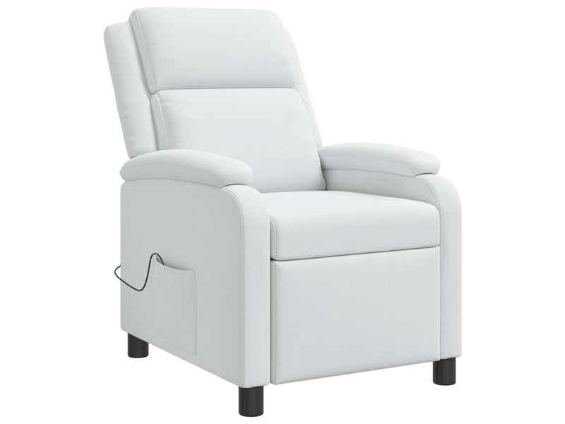 Vidaxl fauteuil de massage inclinable blanc tissu - Conforama E