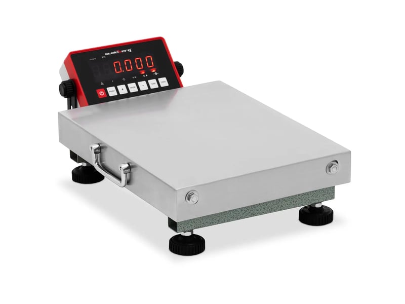 Balance plateforme professionnelle industrielle pèse-colis 30 kg 0,005 kg 30 x 40 cm kglb led acier inoxydable pvc acier au carbone - 14_0008357  - Conforama A