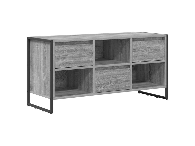  Meuble tv - banc tv - meuble de rangement 100 x 36 x 49,5 cm gris sonoma bois d'ingénierie  - Conforama A