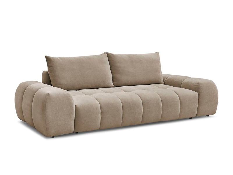  Bobochic canapé droit fixe 3 places everest tissu texturé taupe EVEREST - Conforama A