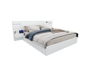 Lit 2 places 160x200 cm STILVORA   coloris blanc
