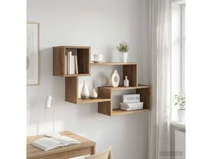 Étagère flottante montage mural chêne artisanal 87 x 20 x 55 cm cf41702