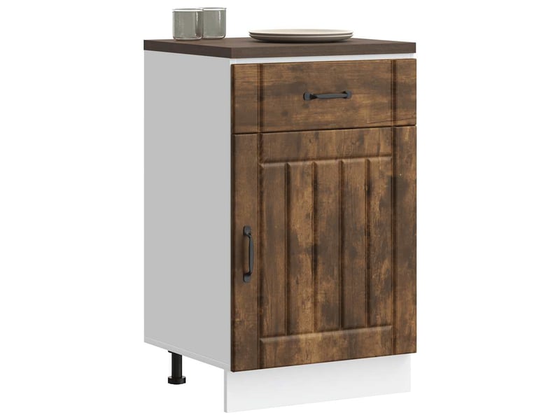  Meuble de rangement, armoire de cuisine lucca chêne fumé bois ingénierie shl5211  - Conforama B
