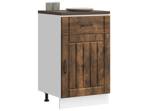 Meuble de rangement, armoire de cuisine lucca chêne fumé bois ingénierie shl5211