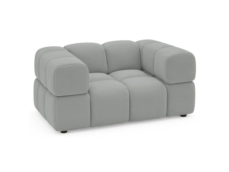  Selsey hollme - fauteuil coque - 150 cm - velours gris clair Hollme - Conforama A
