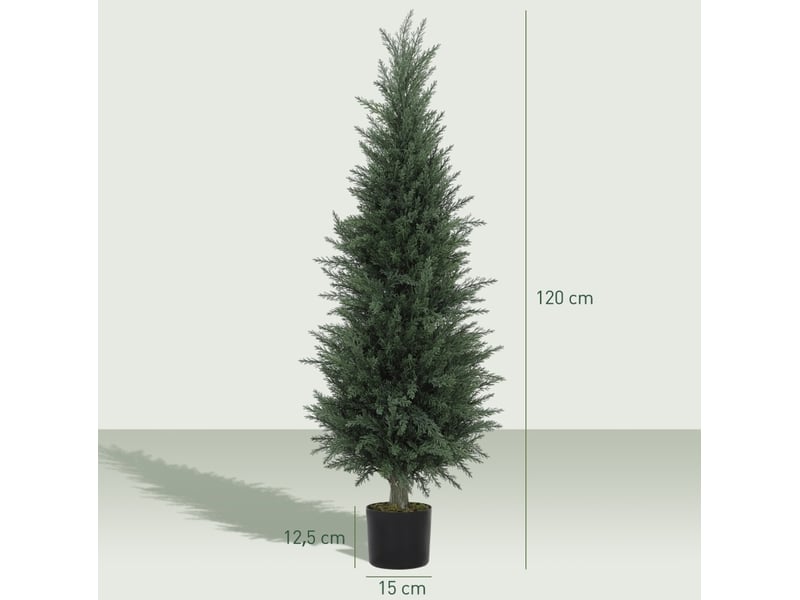  Cyprès artificiel 40x40x120 cm résistant aux uv vert  - Conforama E