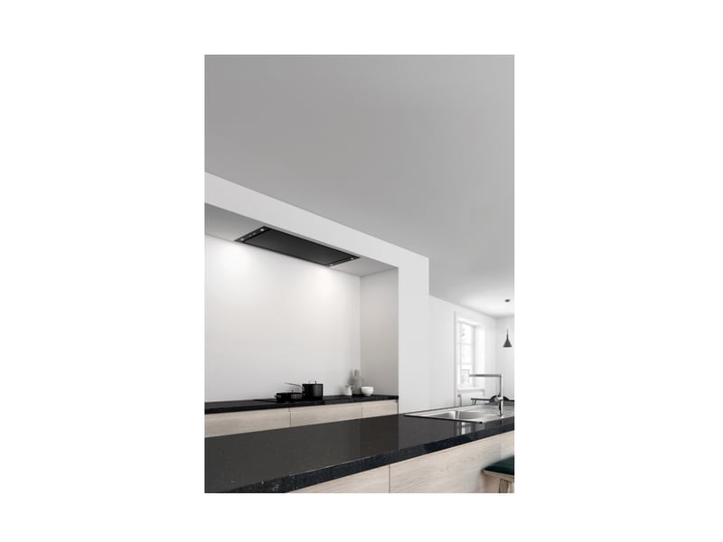 Novy - hotte de plafond 90cm 650m3h noir 6812 - pure'line compact 6812 - Conforama E