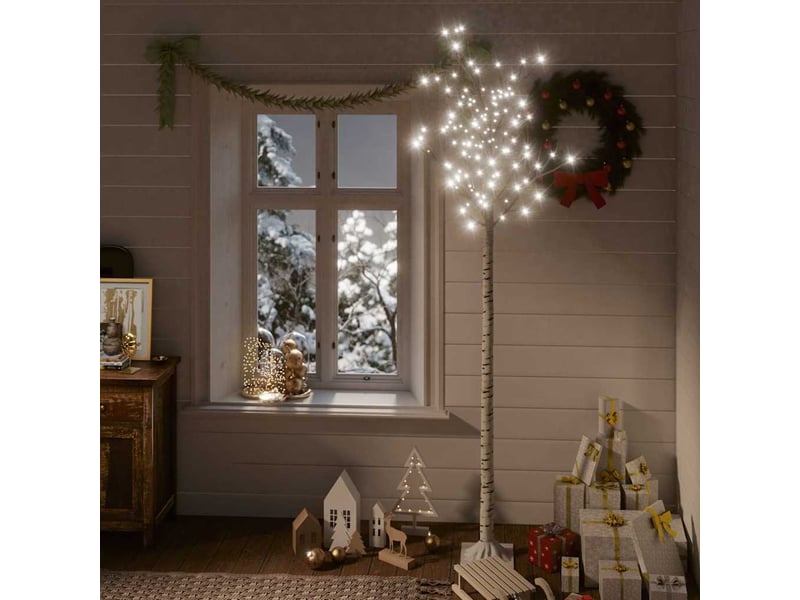  Sapin de noël - arbre de noël 220 led blanc froid saule 2,2 m intext  - Conforama B