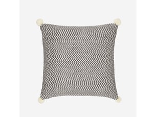Coussin déco déhoussable 45x45 avec rembourrage cozy-a - gris