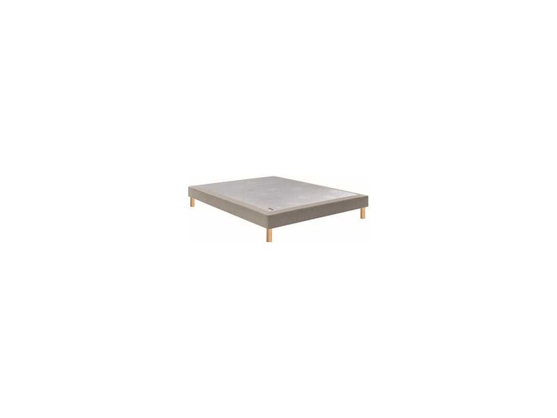  Sommier tapissier taupe 2 places 160x200 cm bois massif epicea renfort central 15 cm 7796420 - Conforama A