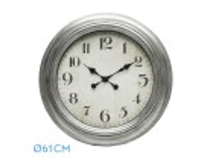 Horloge murale fabrilamp iniko ø 61 cm argenté
