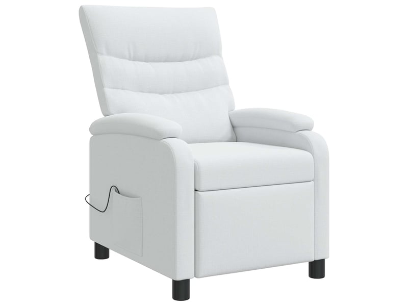  Vidaxl fauteuil de massage inclinable blanc tissu  - Conforama E