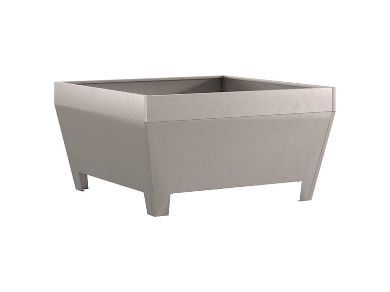  Brasero exterieur, foyer rouillé 80x80x43 cm acier patiné  - Conforama E