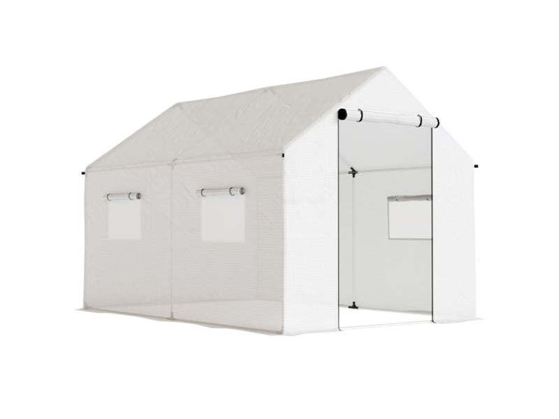  Serre de jardin 300x200x200 cm film uv métal blanc  - Conforama A