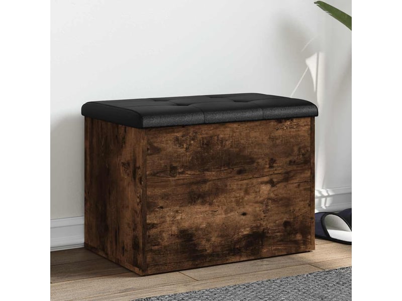  Banc chambre, banc de rangement chêne fumé 62x42x45 cm bois d'ingénierie  - Conforama B