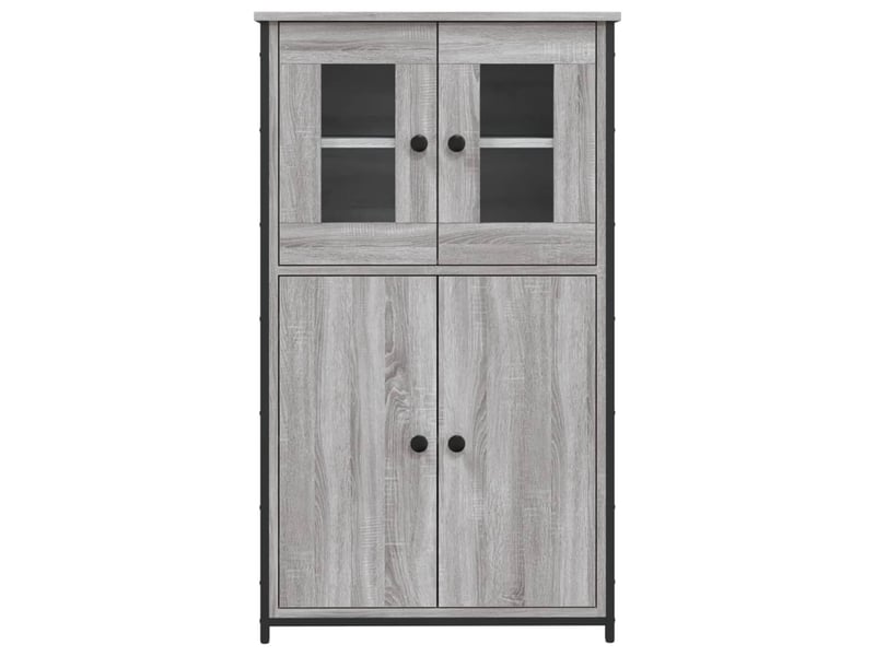  Buffet haut - bahut - meuble de rangement sonoma gris 62x32x106,5 cm bois d'ingénierie  - Conforama E