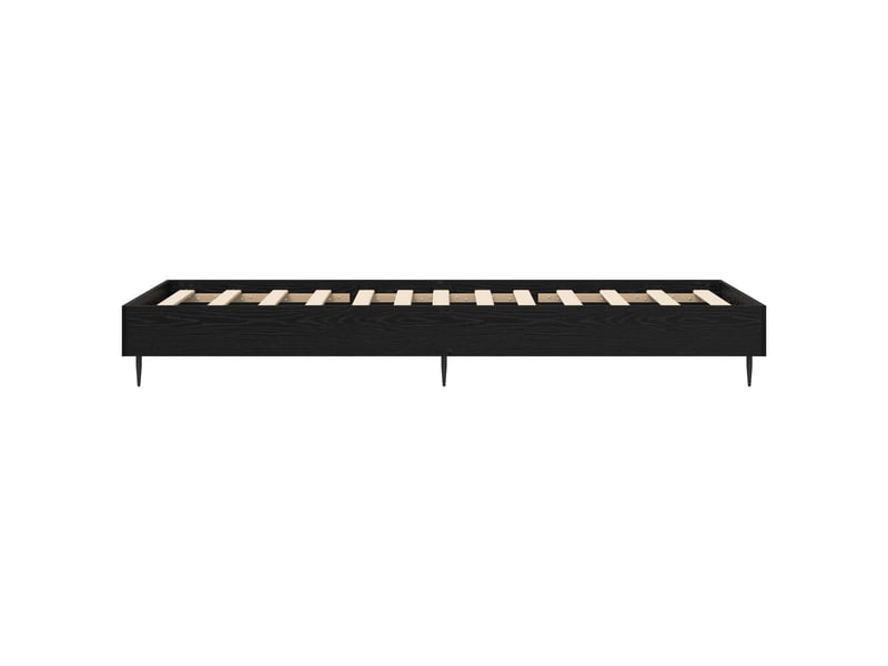  Lit simple- lit adulte -  cadre de lit chêne noir 80 x 200 cm bois d'ingénierie  - Conforama D