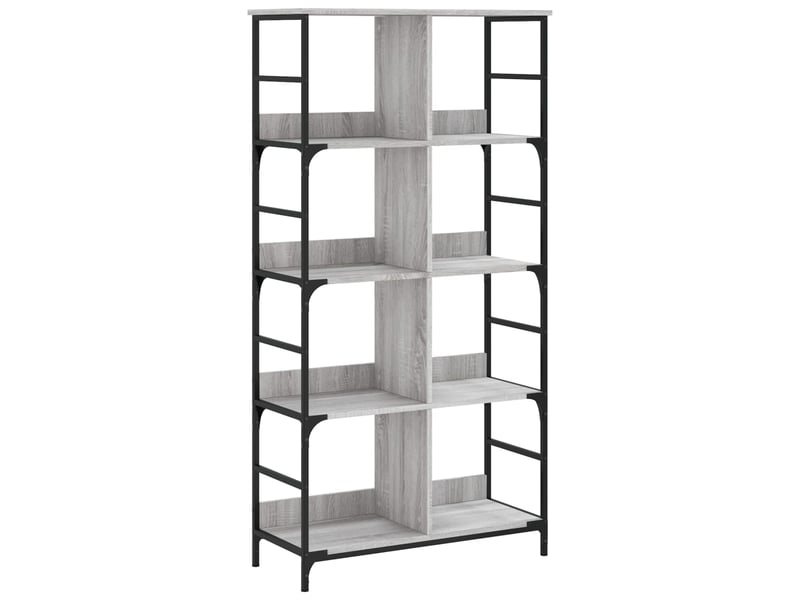  Bibliothèque, meuble de rangement salon sonoma gris 78,5x33x153 cm bois d'ingénierie  - Conforama A
