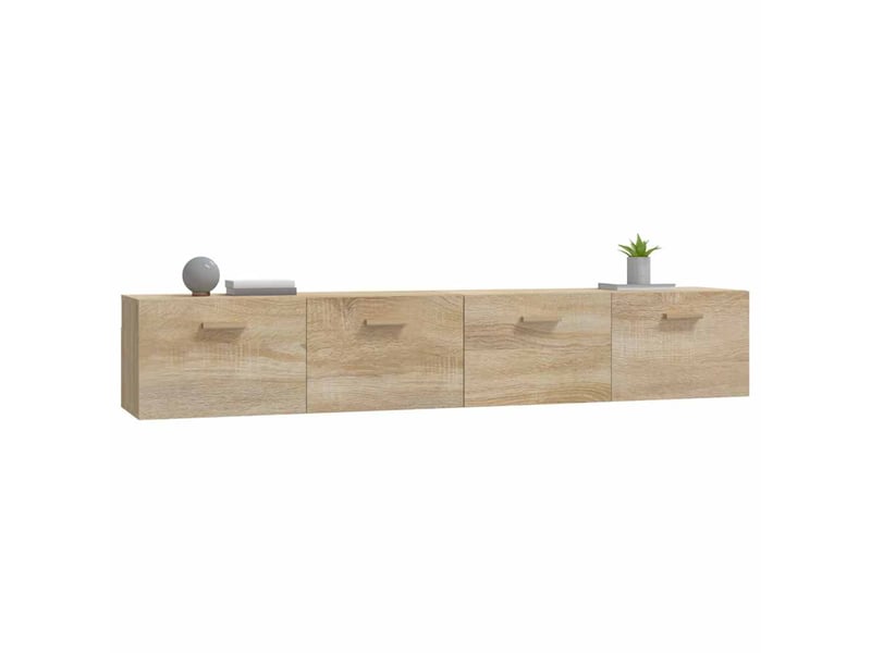  Armoires murales 2 pcs, meuble de rangement salon chêne sonoma 100x36,5x35 cm shl9944  - Conforama E