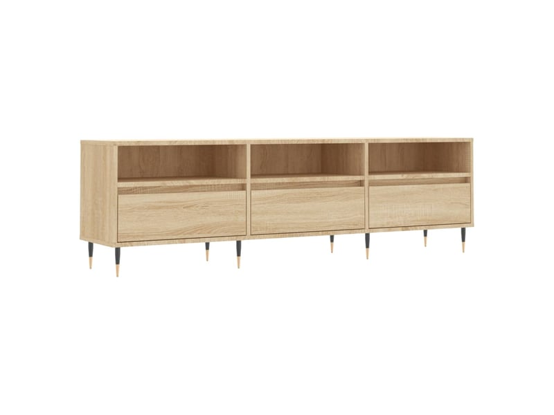  Meuble tv - banc tv - meuble de rangement chêne sonoma 150x30x44,5 cm bois d'ingénierie  - Conforama A