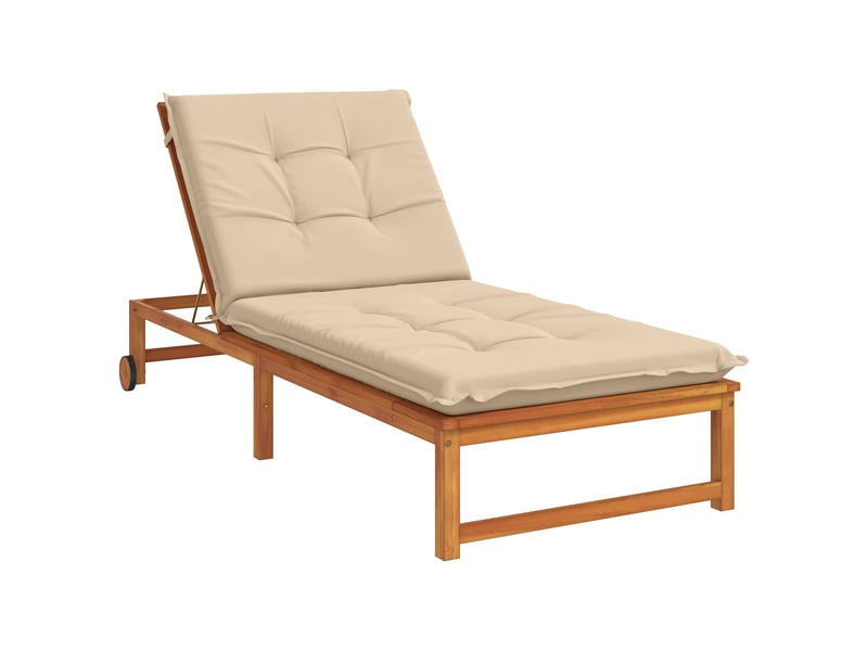  Coussin de transat, coussin pour bain de soleil gemert 100 % polyester crème 190 x 70 x 9 cm cf56141  - Conforama C